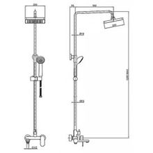 Душевая стойка Bravat Opal F6125183CP-A-RUS