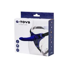 A-toys Фиолетовый силиконовый страпон - 14,5 см.