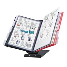 236718 Демосистема настольная настенная металлическая с 10 цветными панелями А4, черная, BRAUBERG SOLID