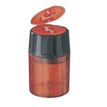 Точилка пластиковый бочонок, 2 диаметра, цвет корпуса ассорти