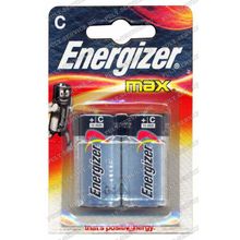 Батарейка Energizer LR14 (C) (1,5V) MAX alkaline блист-2