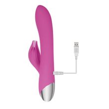 Розовый вибратор-кролик Eve s Clit Tickling Rabbit - 20,4 см. (розовый)