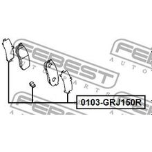 Монтажный Комплект Для Дисковых Колодок Toyota Land Cruiser 90 Kdj9#,Kzj9#,Vzj9# 1996.04-2002.09 [Eu] Febest арт. 0103GRJ150R