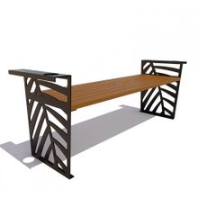 Скамейка парковая «КРЫМ» без спинки, банкетка (1,2м)