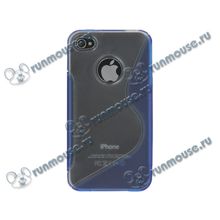 Чехол Flextron "IPH4-GTP01" для Apple iPhone 4 4S, синий [96022]