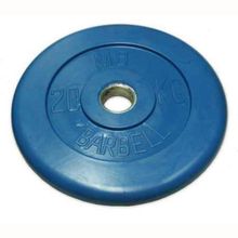 Диск обрезиненный MB Barbell d-51mm 20кг, синий