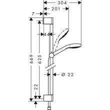 Душевой гарнитур Hansgrohe Croma Select E Multi (26580400) (65 см)