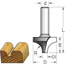 Фреза WPW RV16005 радиусная врезная R16 D44,5 B32 хвостовик 8