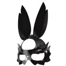 Sitabella Черная лаковая кожаная маска  Зайка  с длинными ушками