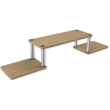 Слайн Полка Матрица 54 дуб бел ал.мет серый