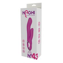 Розовый вибратор-кролик NAGHI NO.43 RECHARGEABLE DUO VIBRATOR - 23 см.