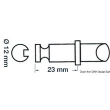 Osculati Chromed brass rowlock for Bat Lomac inflatables, 34.430.12