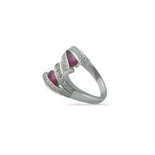 Кольцо с рубином, серебро 925 пробы, 016510-01-02