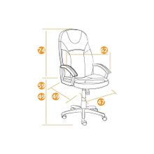 Tetchair Кресло TWISTER, черный синий