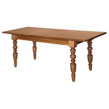 Стол обеденный массив, точеная нога Раскладной Патина