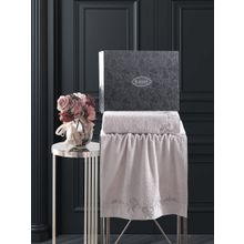 Комплект махровых полотенец "KARNA" с вышивкой VALOR 50х90-70х140 см (2 шт) цвет бежевый