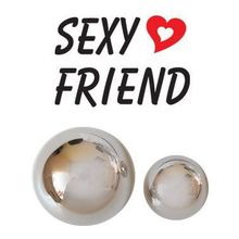 Bior toys Серебристые вагинальные шарики Sexy Friend без шнурка (серебристый)