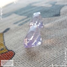 Пара лавандовых аметистов из Бразилии огранки Баснословно овал 13,98x11,03 13,99x10,89мм 14,4 карат