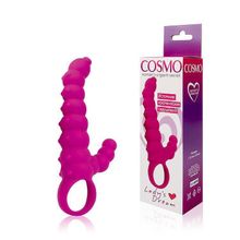 Bior toys Розовый силиконовый стимулятор Cosmo - 9,5 см. (розовый)