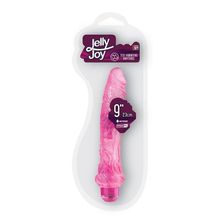 Dream Toys Большой розовый вибратор JELLY JOY 9INCH 10 RHYTHMS PINK - 23 см.