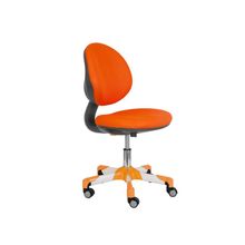 Кресло (серый пластик, оранжевые накладки, ткань оранжевая TW-96-1)