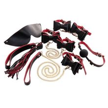 Черно-красный бондажный набор Bow-tie (247530)