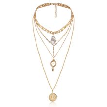 Многослойное колье с барочным жемчугом (арт. 81091-2)