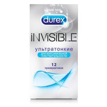 Ультратонкие презервативы Durex Invisible - 12 шт. (79729)