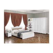 Система Мебели Спальня Афина-3 мягкая спинка белое дерево