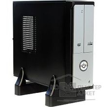 EXEGATE EX242556RUS Корпус MiniITX  MI-206 <Silver-Black, БП M450, 80mm, miniITX, с выключателем, 2 SATA>