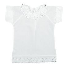 Трон Плюс для крещения короткий рукав, шитье белая