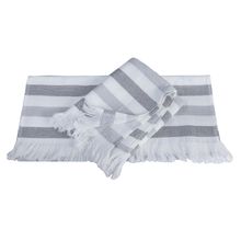 Махровое полотенце 70x140 "STRIPE", серый, 100% Хлопок
