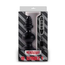  Чёрная фигурная пробка с вибрацией, работающая от USB, MENZSTUFF SPINDLE 10FUNCTION BUTT PLUG