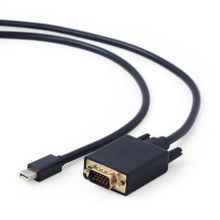 Кабель mini DisplayPort M - VGA M, 1.8 м, черный, Cablexpert (CC-mDPM-VGAM-6)