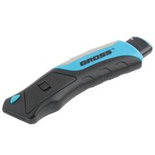 Нож,рем-монтаж,трехкомп. рукоятка,кнопочный авто выброс возврат лезвия,175 мм +5 з.л GROSS