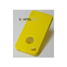 Силиконовая накладка для iPhone 4 4S вид №3 yellow