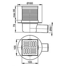 Трап для душа Alcaplast APV (APV1) (105 мм)