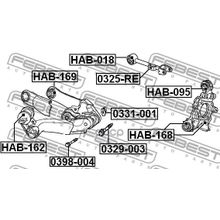 Болт С Эксцентриком Honda Cr-V Re3 Re4 2007-2012 Febest арт. 0329003