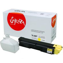 Картридж SAKURA TK590Y для Kyocera Mita FS-C2026 C2126MFP, желтый, 5000 к.