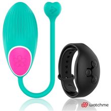 Зеленое виброяйцо с черным пультом-часами Wearwatch Egg Wireless Watchme (244521)