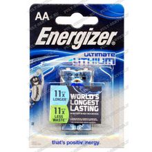 Батарейка Energizer LR06 (AA) (1,5V) Lithium блист-2