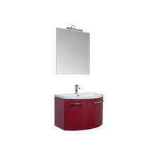 Aquanet Мебель для ванной Римини 85 (бордо) - Набор мебели стандартный (зеркало, раковина-столешница, светильник, тумба)