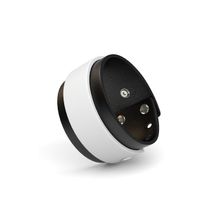 Черный браслет кожаный ручной работы с белой кожей