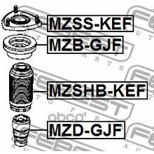 Отбойник Амортизатора | Перед Прав Лев | Mazda 6 Gj 2012-2016 Febest арт. MZDGJF