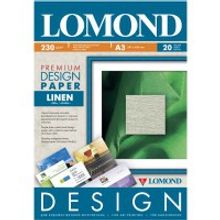 LOMOND 0933032 фотобумага матовая Лён Premium А3 (297 х 420 мм) 230 г м2, 20 листов