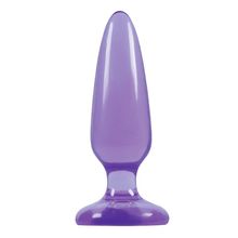 Малая фиолетовая анальная пробка Jelly Rancher Pleasure Plug Small - 10,2 см. Фиолетовый