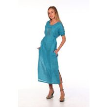 Платье льняное женское - Гжель | синий