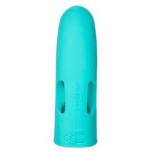 California Exotic Novelties Бирюзовая вибронасадка на палец Marvelous Tickler - 10,25 см. (бирюзовый)