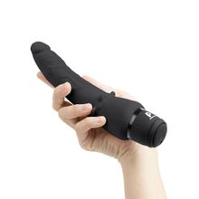 Черный анальный вибратор 7  Slim Anal Realistic Vibrator - 20 см. (черный)