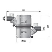 Vetus Двухкамерный водяной замок Vetus NLP45 385 x 254 x 165 мм под шланг 45 мм